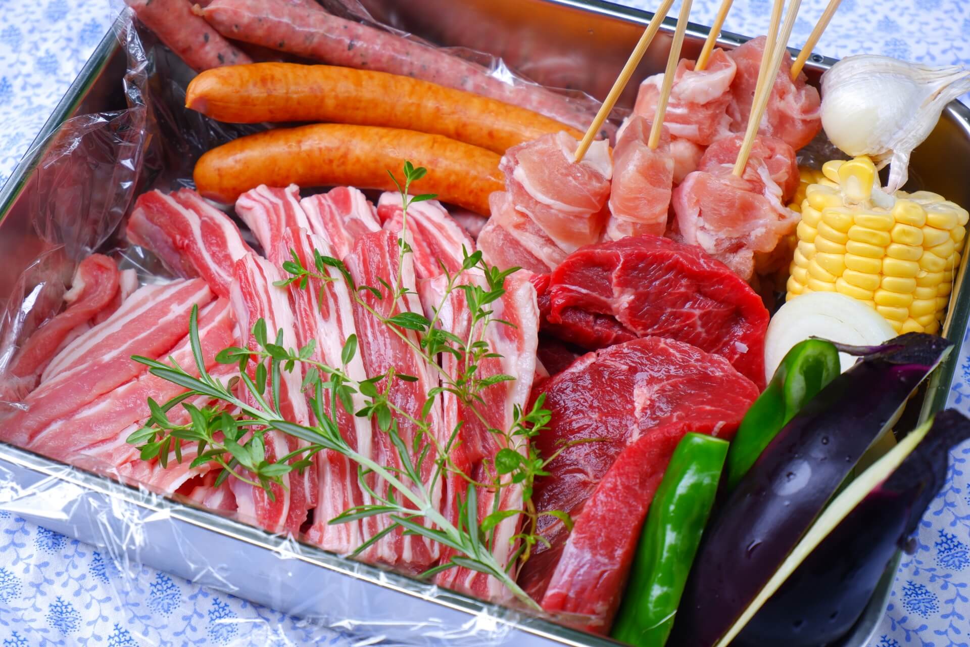 バーベキューの食材